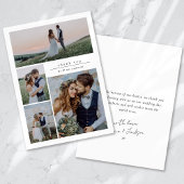 Calligraphy Script Multi Foto Wedding Dankeskarte