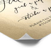 Calligraphy Script Selfie Station Wedding Sign Poster (Ecke)