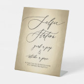 Calligraphy Script Selfie Station Wedding Sockelschild (Vorderseite)