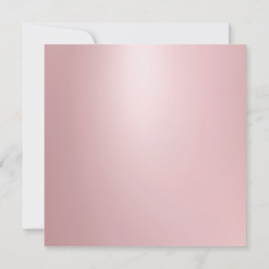 Calligraphy Script Template Elegante Rose Gold Mitteilungskarte (Rückseite)