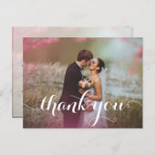 CALLIGRAPHY SCRIPT WEDD DANK IHNEN POSTCARDS POSTKARTE (Vorne/Hinten)