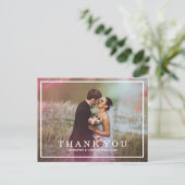 CALLIGRAPHY SCRIPT WEDD DANK IHNEN POSTCARDS POSTKARTE (Stehend Vorderseite)