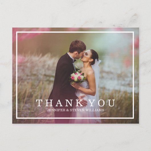 CALLIGRAPHY SCRIPT WEDD DANK IHNEN POSTCARDS POSTKARTE (Vorderseite)