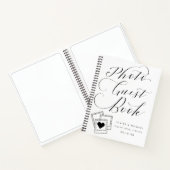 Calligraphy Script Wedding Foto Gästebuch Notizblock (Innenseite)