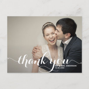 Calligraphy Script Wedding Foto Postkarte