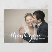 Calligraphy Script Wedding Foto Postkarte (Vorderseite)