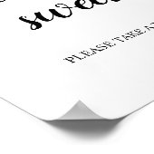 Calligraphy Script Wedding Liebe ist Sweet Sign Poster (Ecke)