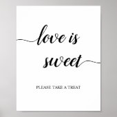Calligraphy Script Wedding Liebe ist Sweet Sign Poster (Vorne)