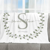 Calligraphy Script Wreath Monogram Sherpadecke