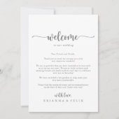 Calligraphy Silver Wedding Willkommensbrief (Vorderseite)