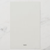 Calligraphy Simple Grey Professional Name Briefpapier (Rückseite)