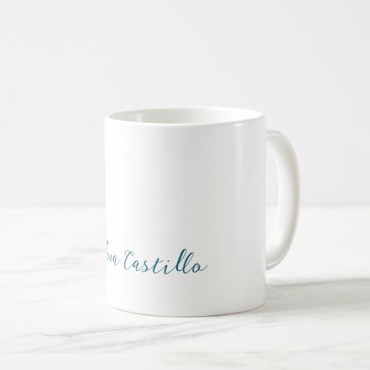 Calligraphy Simple Plain Professional Name Kaffeetasse (VorderseiteRechts)