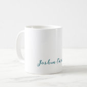 Calligraphy Simple Plain Professional Name Kaffeetasse (Vorderseite Links)