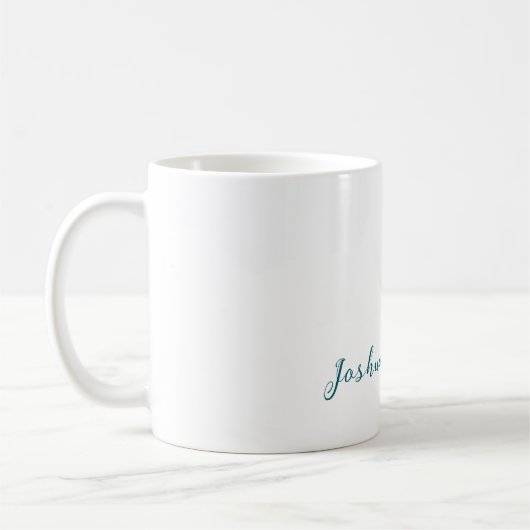 Calligraphy Simple Plain Professional Name Kaffeetasse (Links)