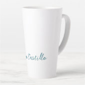 Calligraphy Simple Plain Professional Name Milchtasse (Rechte Ecke)