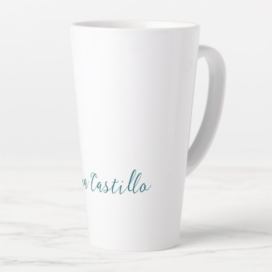 Calligraphy Simple Plain Professional Name Milchtasse (Rechte Ecke)