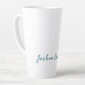 Calligraphy Simple Plain Professional Name Milchtasse (Linke Ecke)