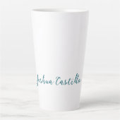 Calligraphy Simple Plain Professional Name Milchtasse (Vorderseite)