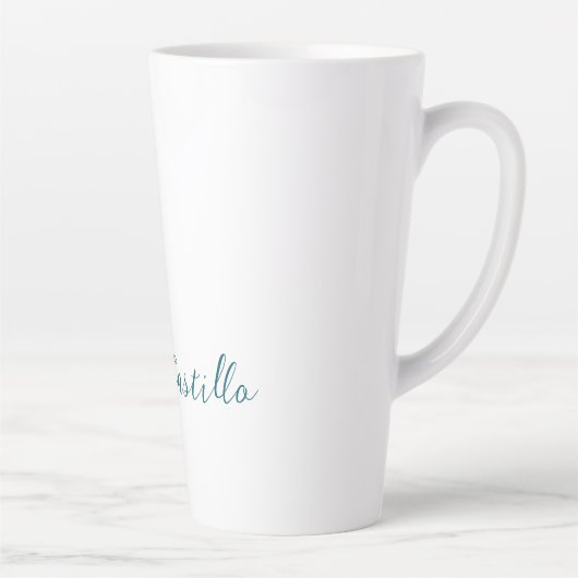 Calligraphy Simple Plain Professional Name Milchtasse (Rechts)