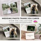 Calligraphy Single Foto Wedding Vielen Dank Dankeskarte