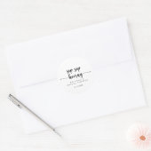 Calligraphy Sip Hooray Brautparty Runder Aufkleber (Umschlag)
