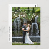 Calligraphy Skript kundenspezifische Foto Hochzeit Postkarte (Vorne/Hinten)