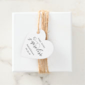 Calligraphy S'more Liebe Wedding Heart Shaped Geschenkanhänger (Beispiel)