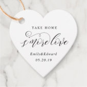 Calligraphy S'more Liebe Wedding Heart Shaped Geschenkanhänger (Vorderseite)