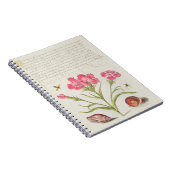 CALLIGRAPHY SPIDER SANTA BLUME ÖFFENTLICHES DOMAIN NOTIZBLOCK (Rechte Seite)