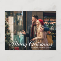 Calligraphy Star Merry Christmas Couple Foto