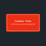 Calligraphy Template Christmas Red White Address Adressaufkleber<br><div class="desc">Calligraphy Template Weihnachten Red White Address Label.</div>