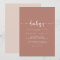 Calligraphy Terracotta BabyQ Baby Showgrill