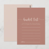 Calligraphy Terracotta Ecket List Cards
