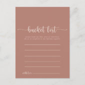 Calligraphy Terracotta Ecket List Cards Postkarte (Vorderseite)