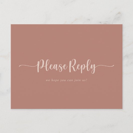 Calligraphy Terracotta Menüs Auswahl UAWG Postkarte (Vorderseite)