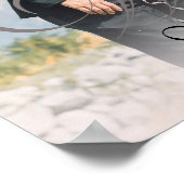 Calligraphy Text Overlay-Foto Hochzeit Begrüßung Poster (Ecke)