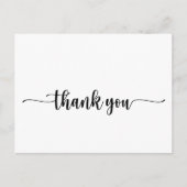 Calligraphy Thank You Postcard Postkarte (Vorderseite)