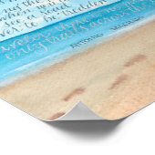 Calligraphy Traveler Gedicht am Strand von Waterco Poster (Ecke)
