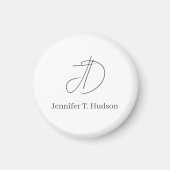 Calligraphy trendy classical monogram magnet (Vorne)
