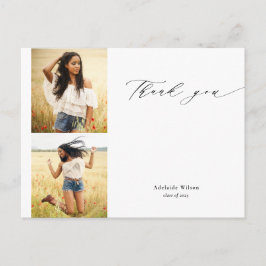 Calligraphy Two Foto Abschluss Vielen Dank Postkarte