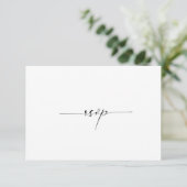 CALLIGRAPHY TYPOGRAPHY Wedding RSVP Card Einladung (Stehend Vorderseite)