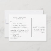 CALLIGRAPHY TYPOGRAPHY Wedding RSVP Card Einladung (Rückseite)