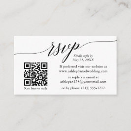 Calligraphy UAWG Wedding Minimalistisch QR Foto Begleitkarte