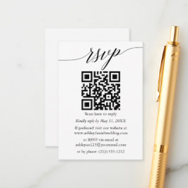 Calligraphy UAWG Wedding Minimalistisch Simple QR Begleitkarte