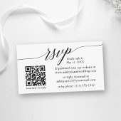Calligraphy UAWG Wedding Simple Minimalistisch QR Begleitkarte