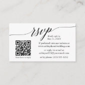 Calligraphy UAWG Wedding Simple Minimalistisch QR Begleitkarte (Vorderseite)