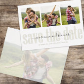 Calligraphy Vellum Script Stilvolles Multi-Foto Save The Date