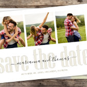 Calligraphy Vellum Script Stilvolles Multi-Foto Save The Date