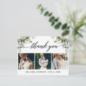 Calligraphy Watercolor Greenerity Wedding Vielen D Postkarte (Stehend Vorderseite)
