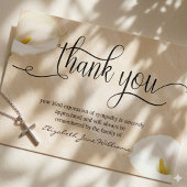 Calligraphy Watercolor Lilien Beerdigung Danke